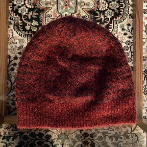 All Saints Red and Black Beanie